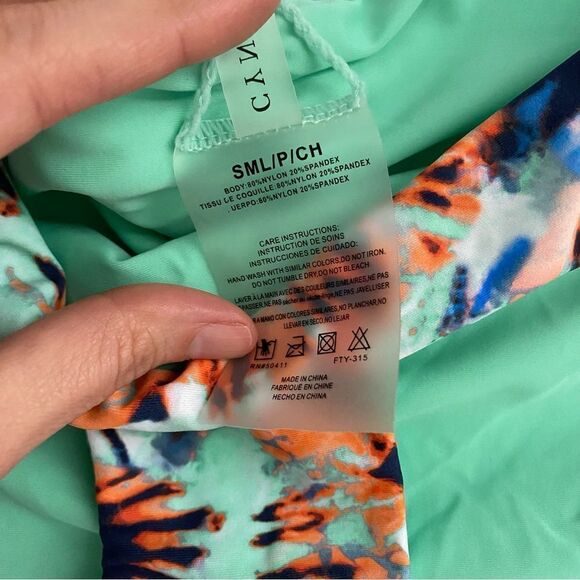 Cyn & Luca Women’s Tie Dye Reversible Cheeky Bikini Bottom size S - Picture 2 of 4